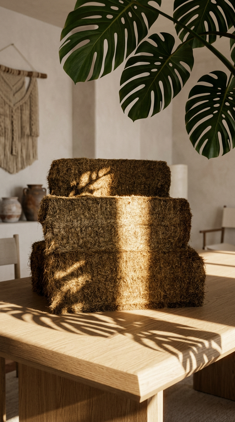 AI product shot of GB 4 String Meadow Hay 80x90x2100