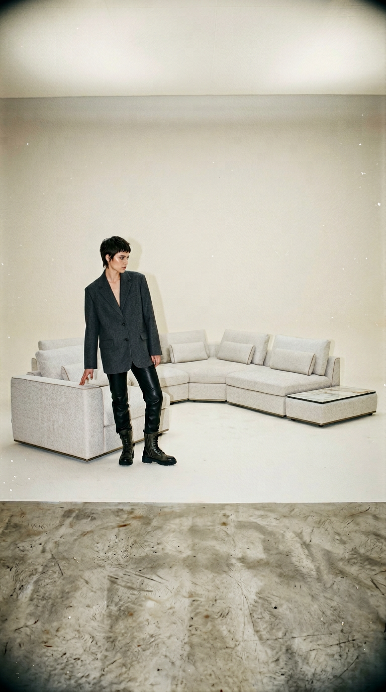 AI product shot of Carnaby Corner Sofa With Ottoman