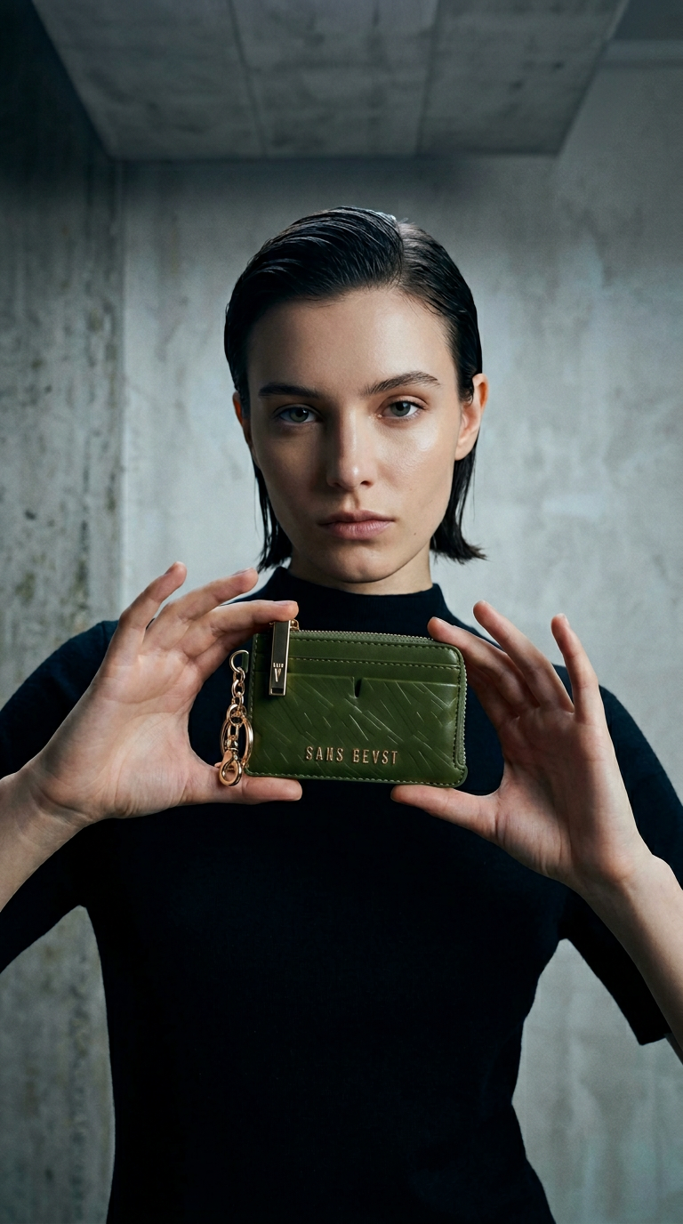 AI product shot of Wheels Up Card Holder - Olive