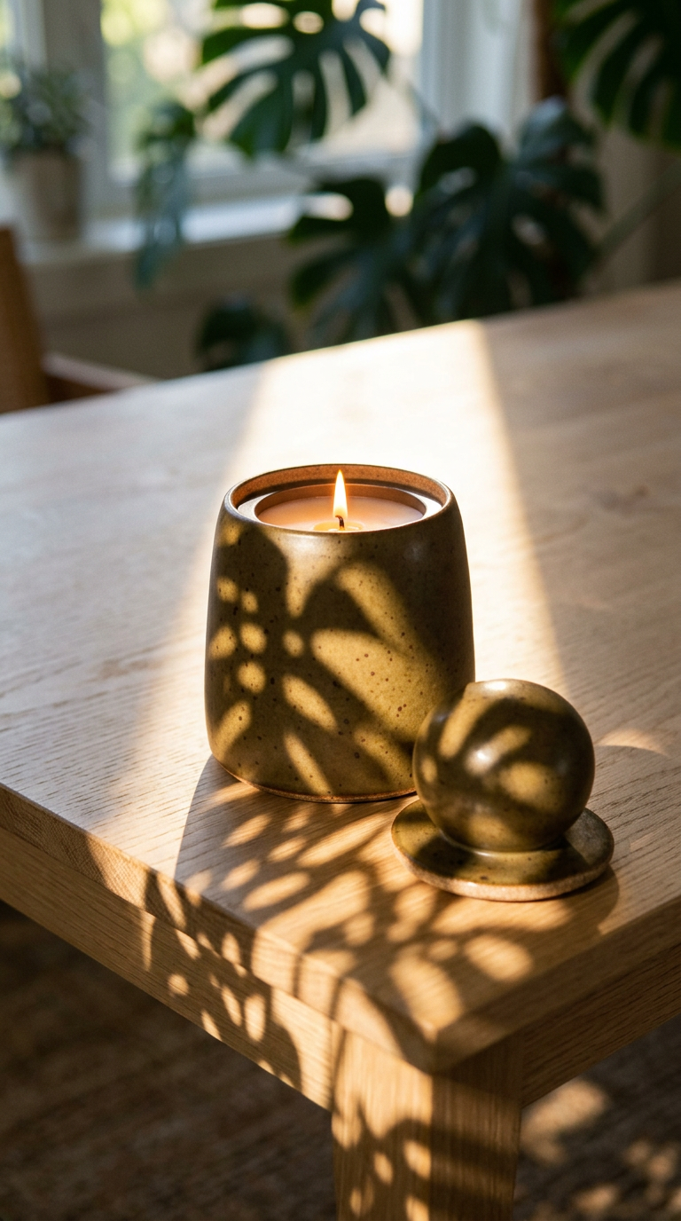 AI product shot of The Refillable Candle