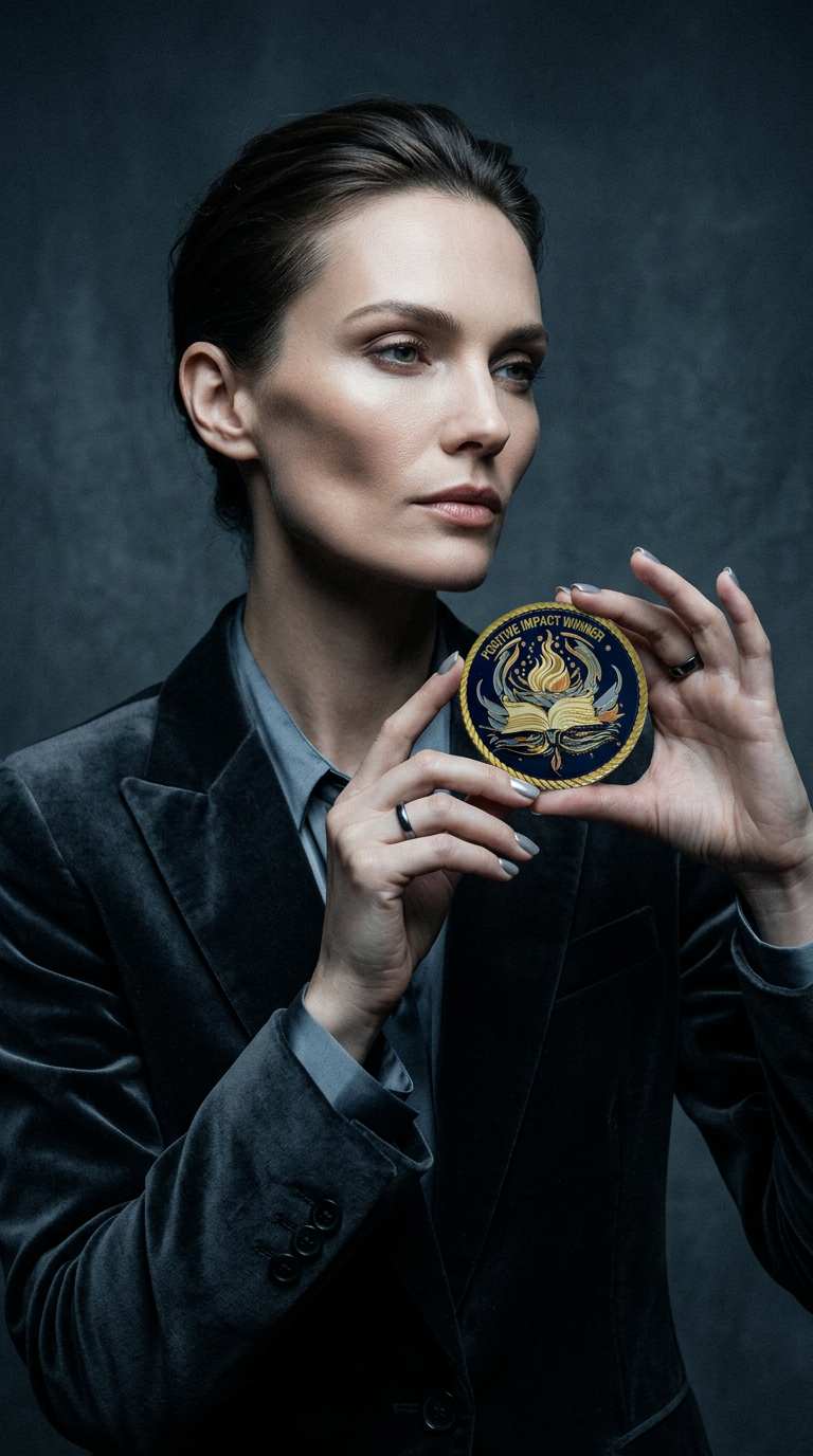 AI product shot of Positive Impact Challenge Coin (Soft Enamel)