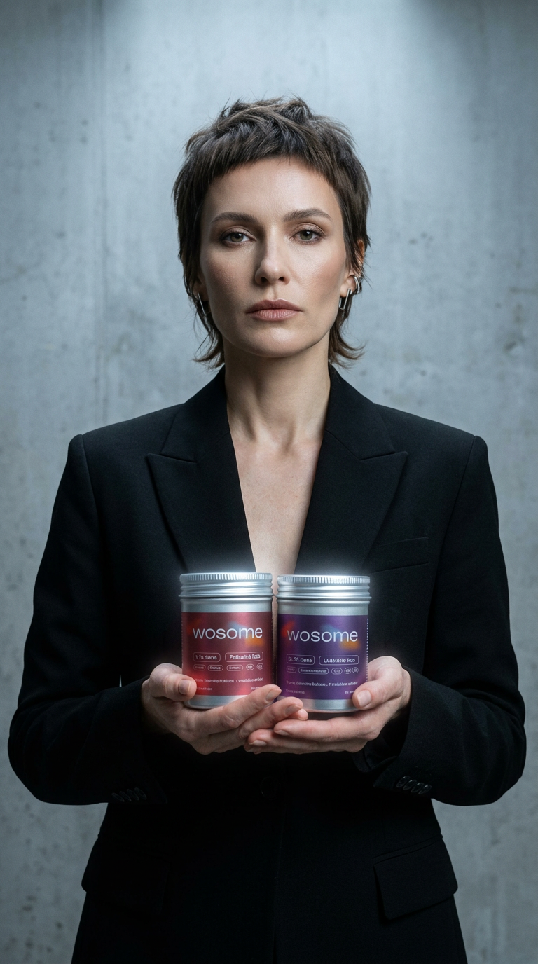 AI product shot of Wosome papildų sistema moterims