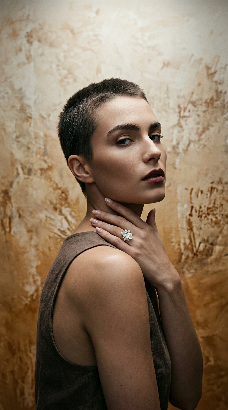 AI product shot of Marty Engagement Ring