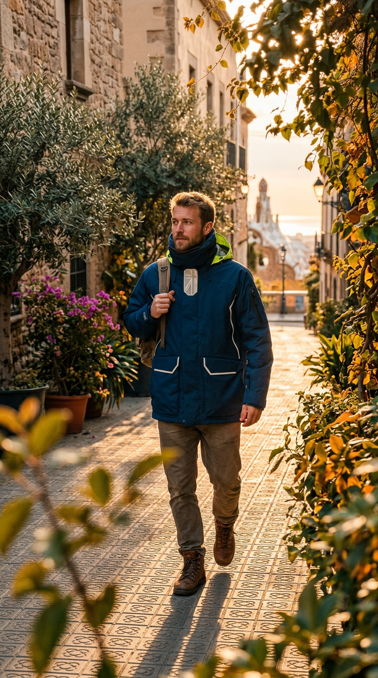 AI product shot of Men's Elite Offshore Jacket - Navy Blue