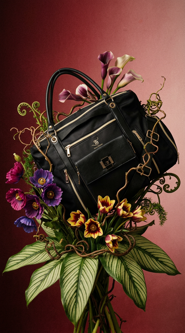 AI product shot of La Première Tote by Travel Darling