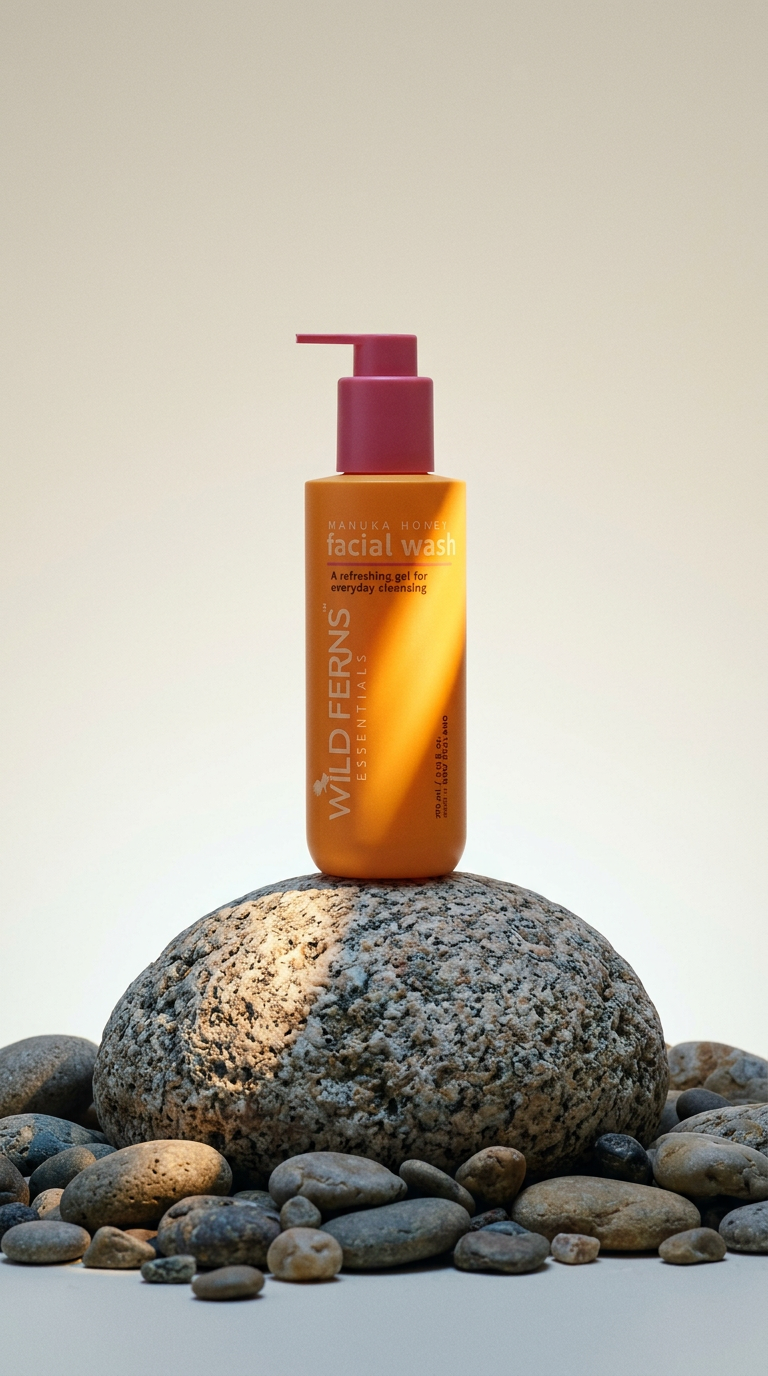 AI product shot of Essentials Manuka Honey Facial Wash 270ml