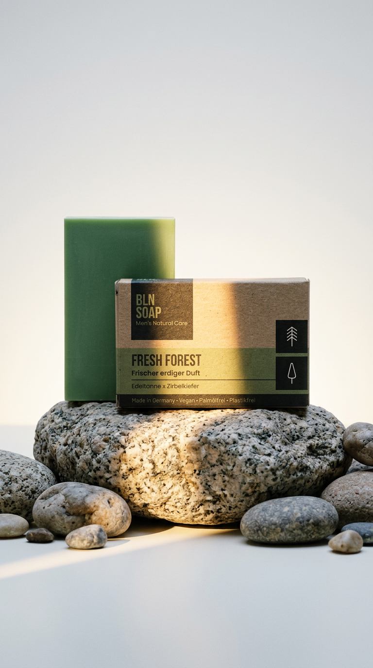 AI product shot of Fresh Forest - Feste Seife 135g