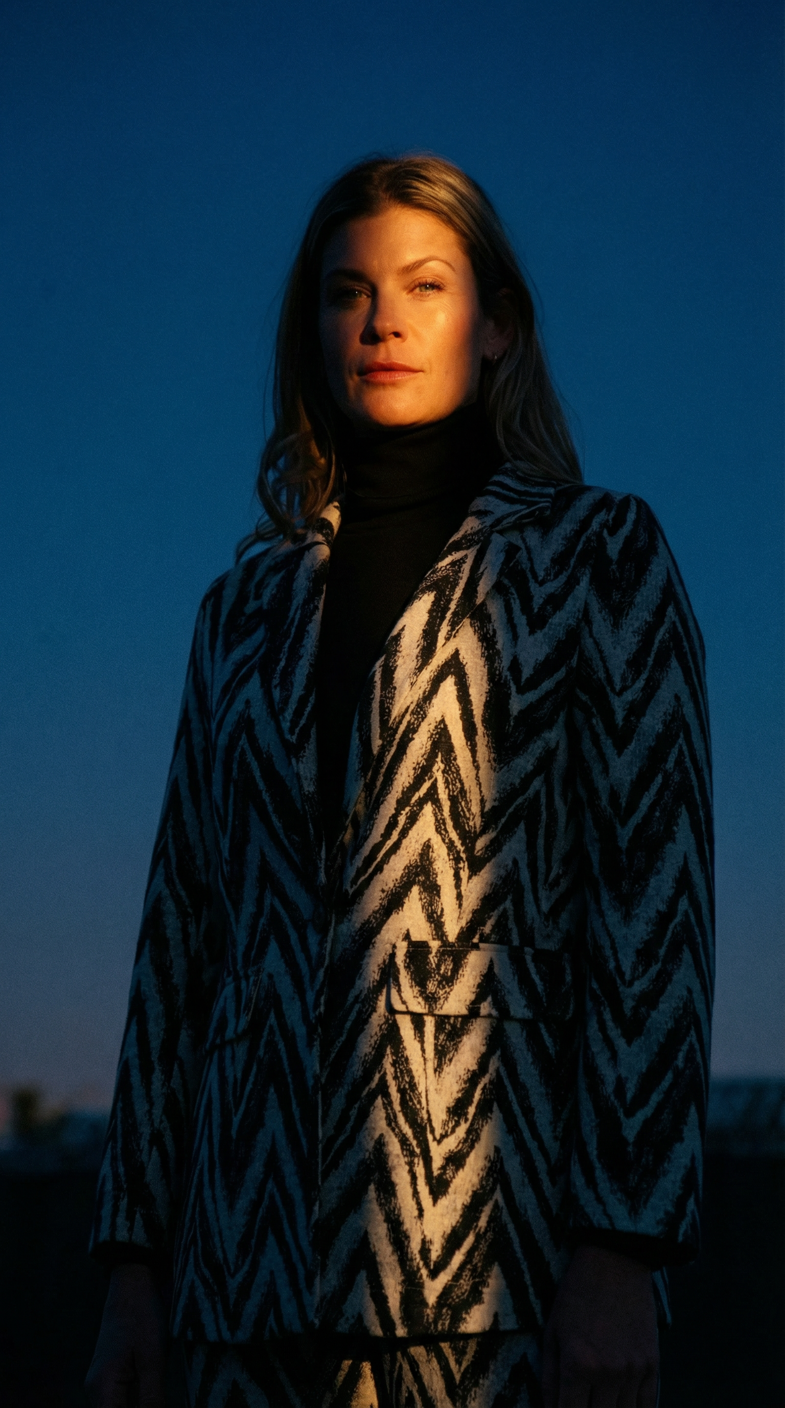 AI product shot of Chevron Tailored Blazer