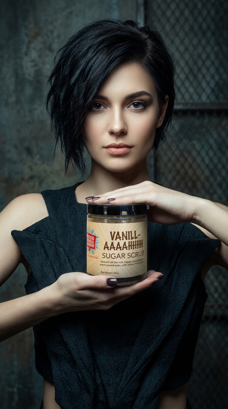 AI product shot of Vanilla Brown Sugar Scrub - VANILL-AAAHHH!