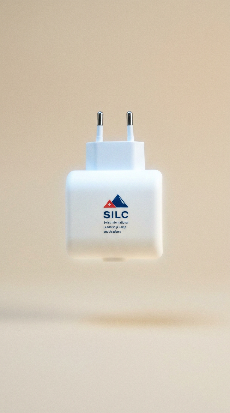 AI product shot of THE SILC Travel Adapter
