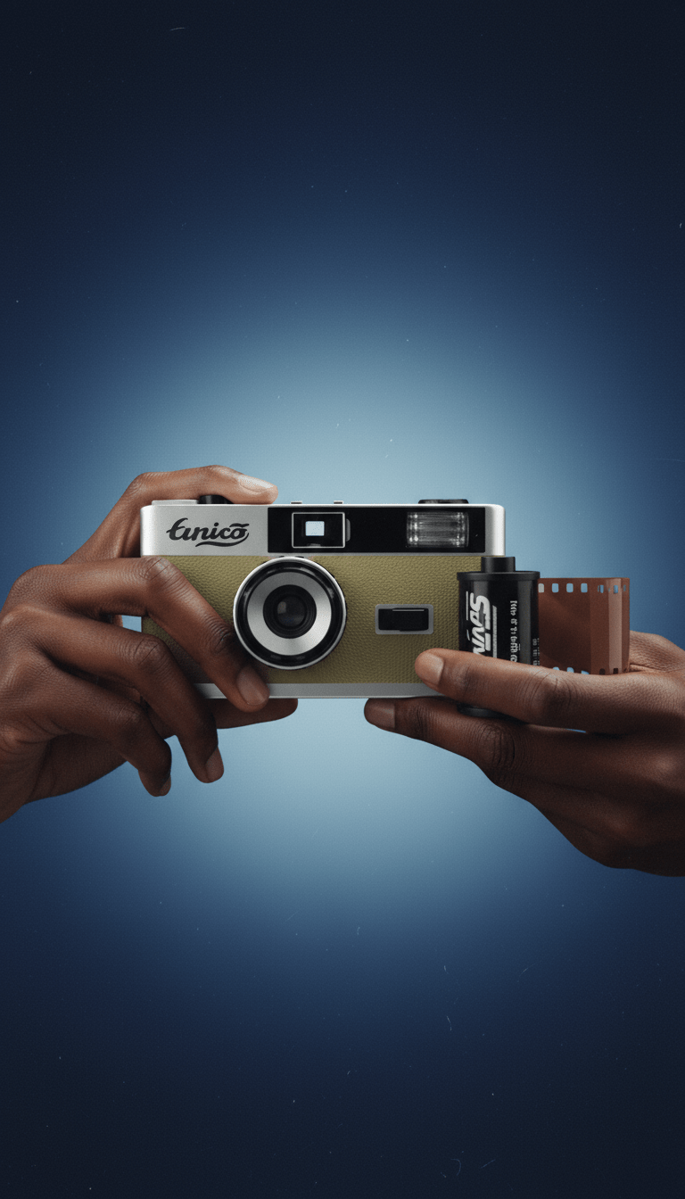 AI product shot of The Vintage® - Film Camera Bundle