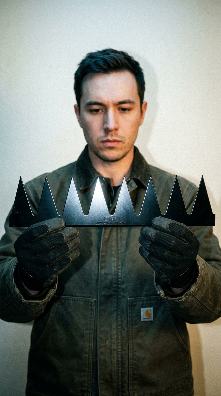 AI product shot of Modern Black Stainless Single Blade