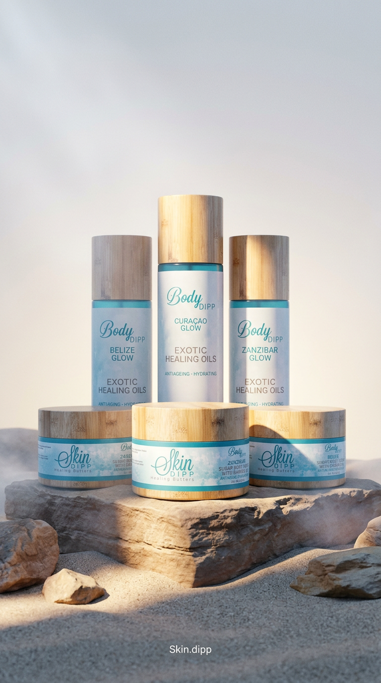 AI product shot of Skin Dipp Healing Butters