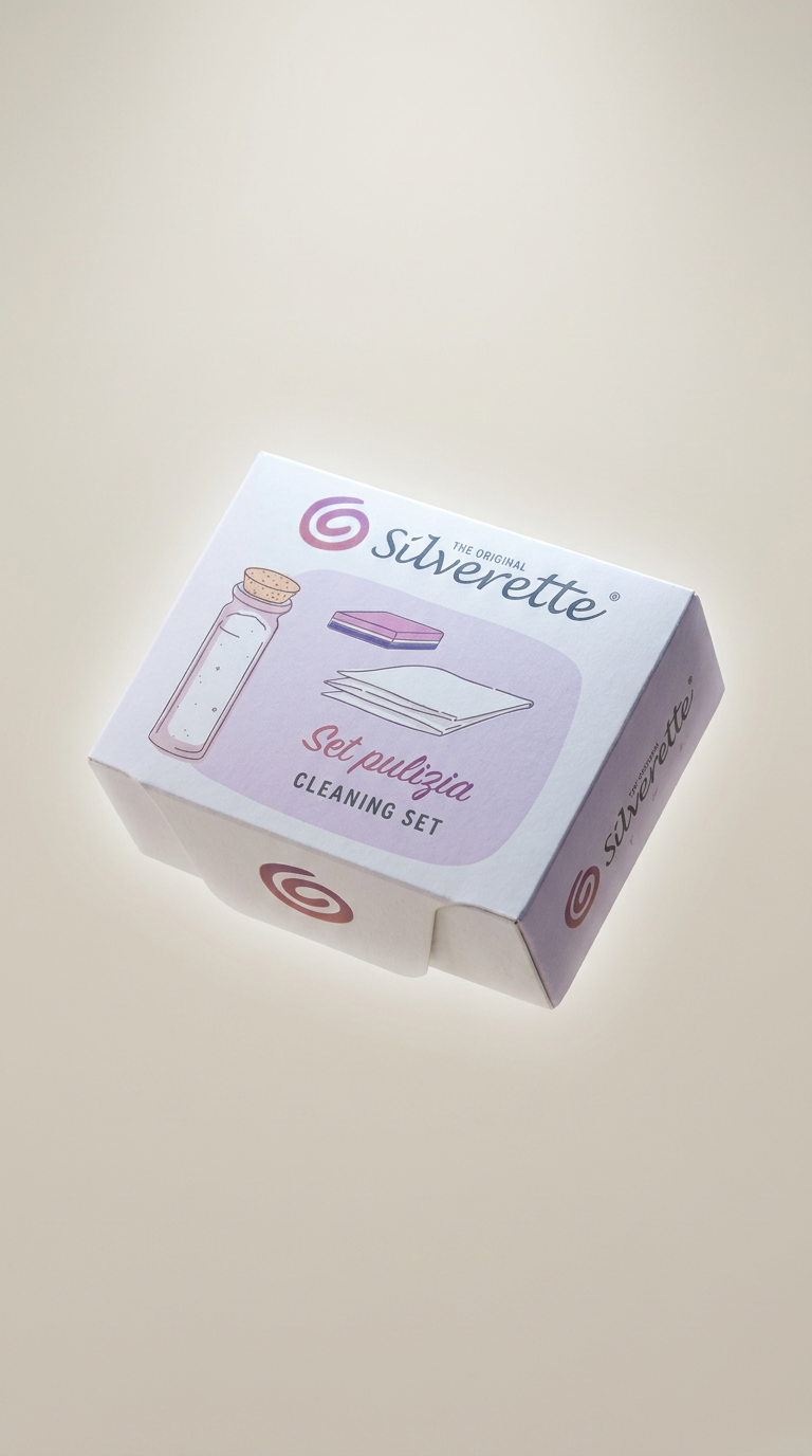 AI product shot of Silverette - Cleaning Kit For Nursing Cups