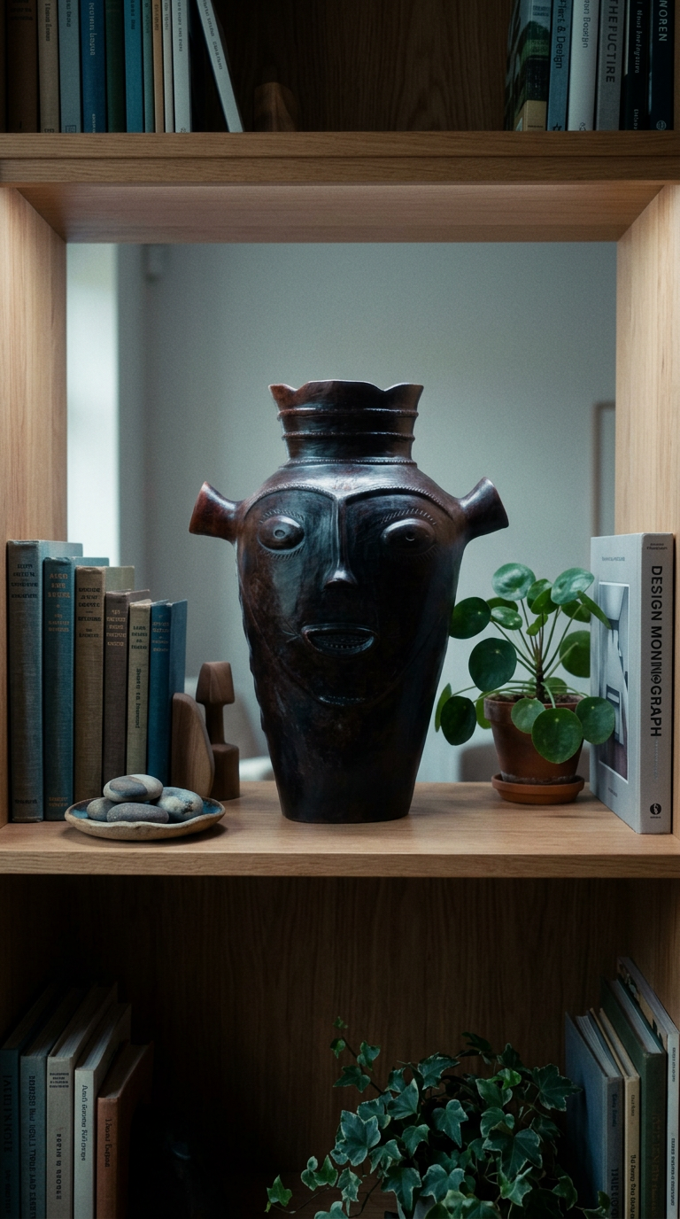 AI product shot of Vase mask L #01 | IVORY COAST