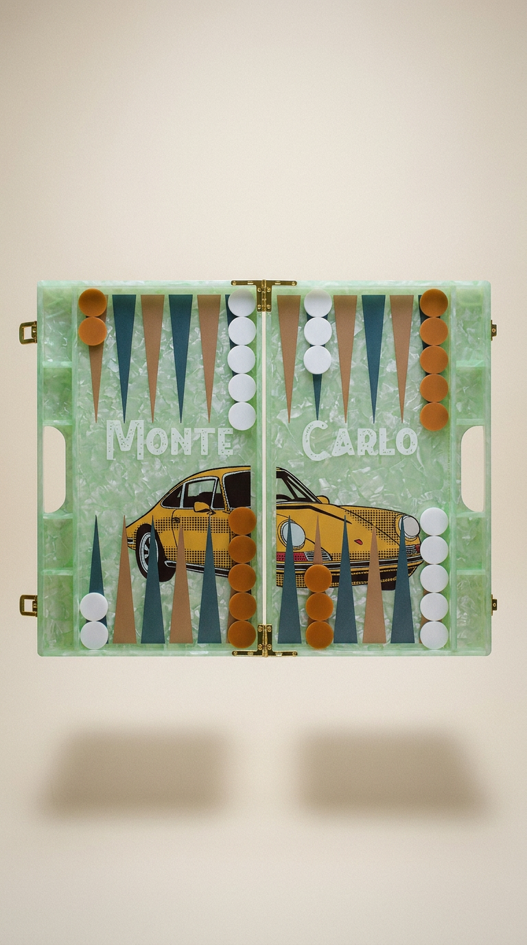 AI product shot of backgammon monte carlo