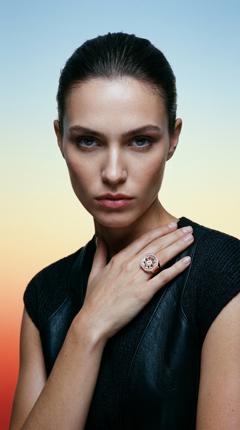 AI product shot of Thaman Motif Ring