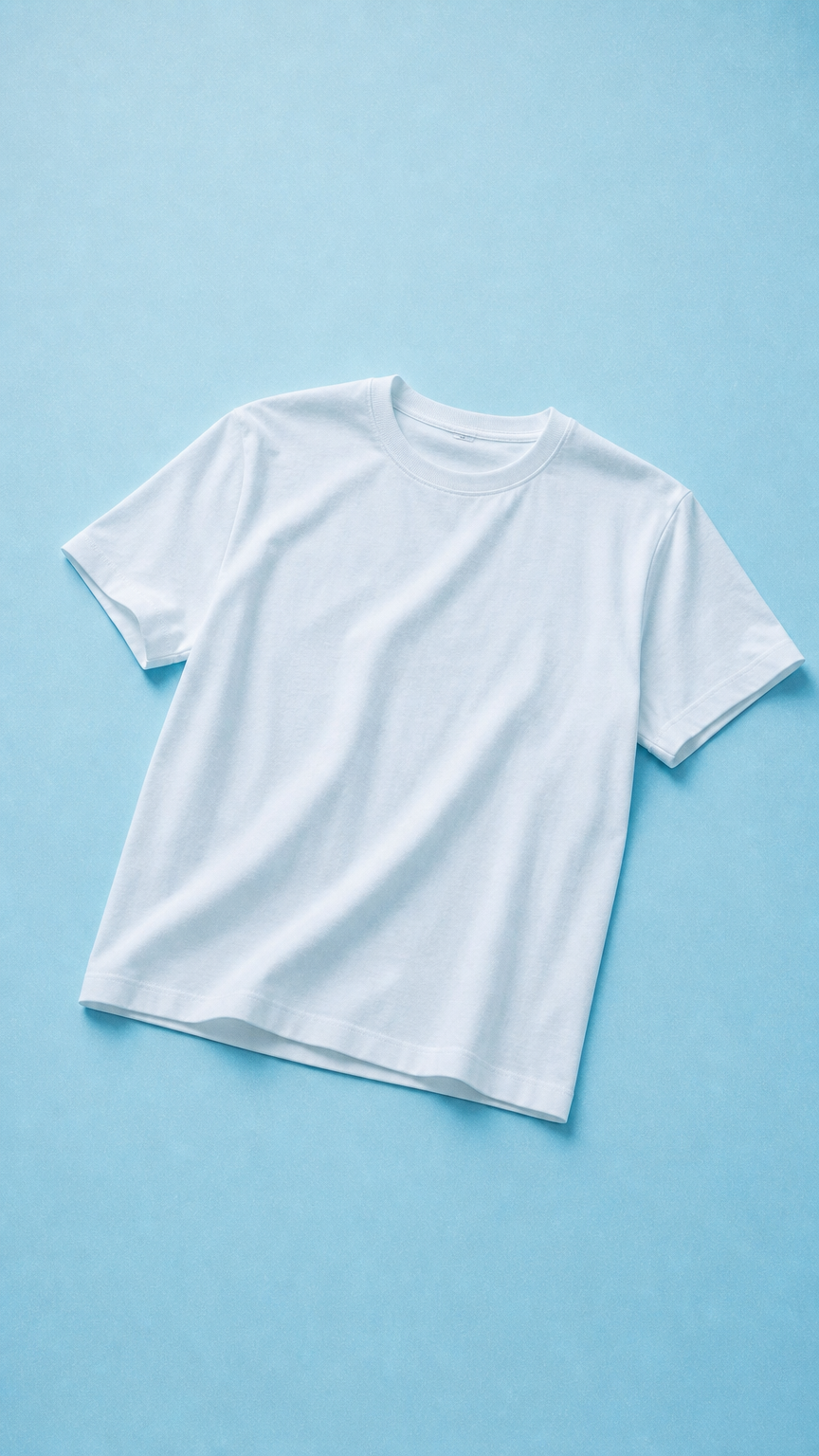 AI product shot of The White T-shirt