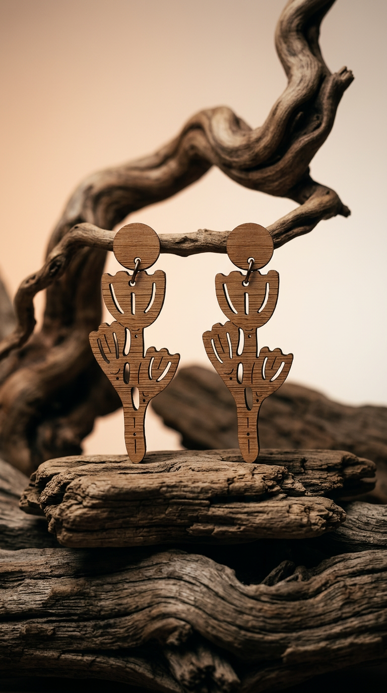 AI product shot of CALIFORNIA POPPY DROP EARRINGS