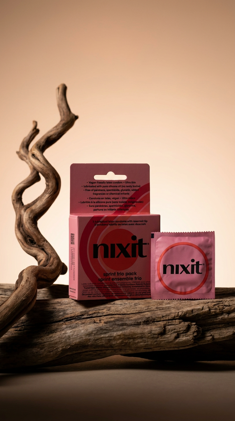 AI product shot of nixit condoms