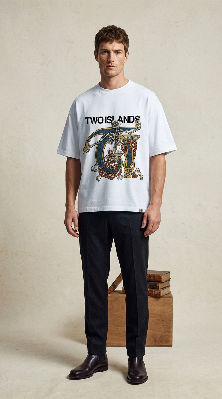 AI product shot of Skeleton T-Shirt