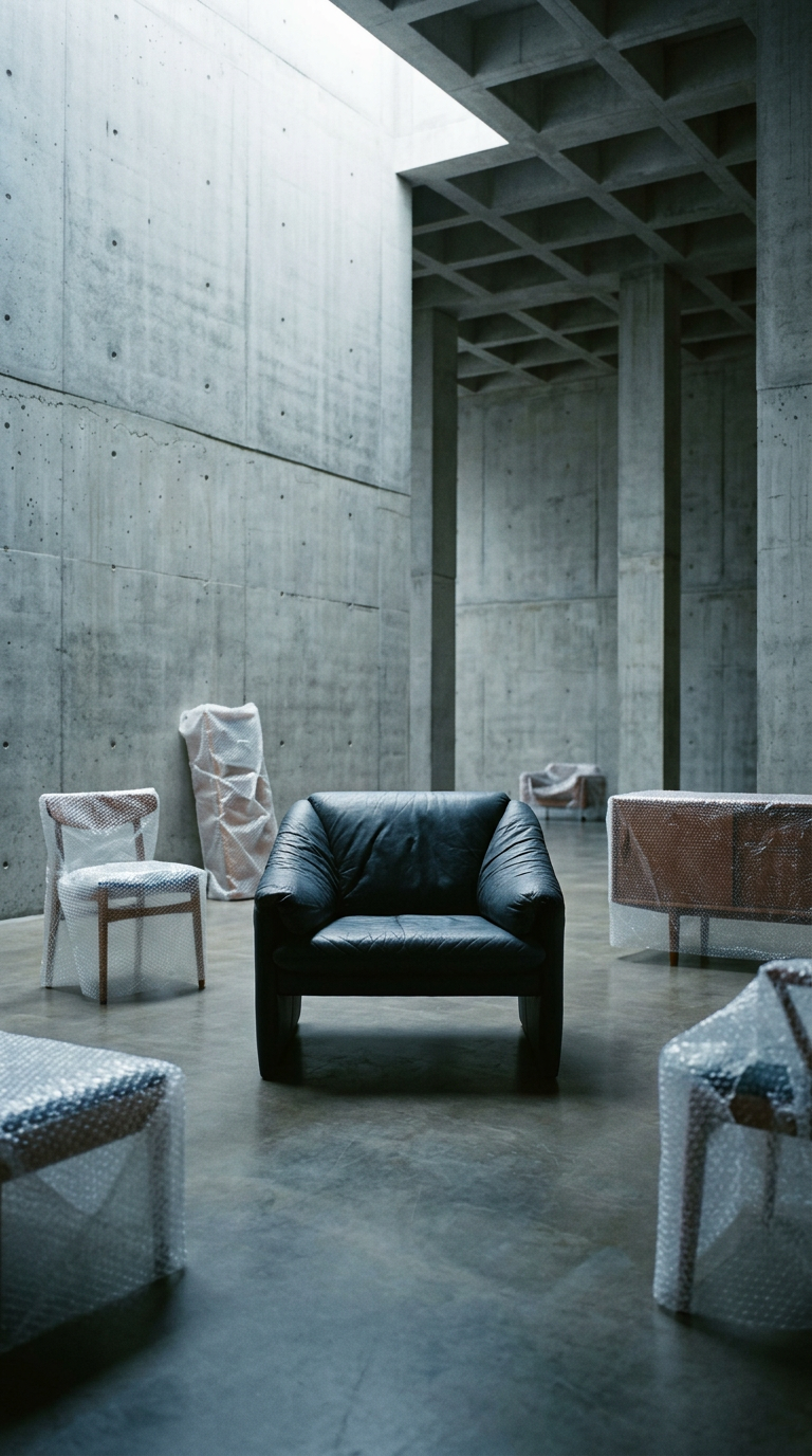 AI product shot of AR006PI / BLACK ARMCHAIR