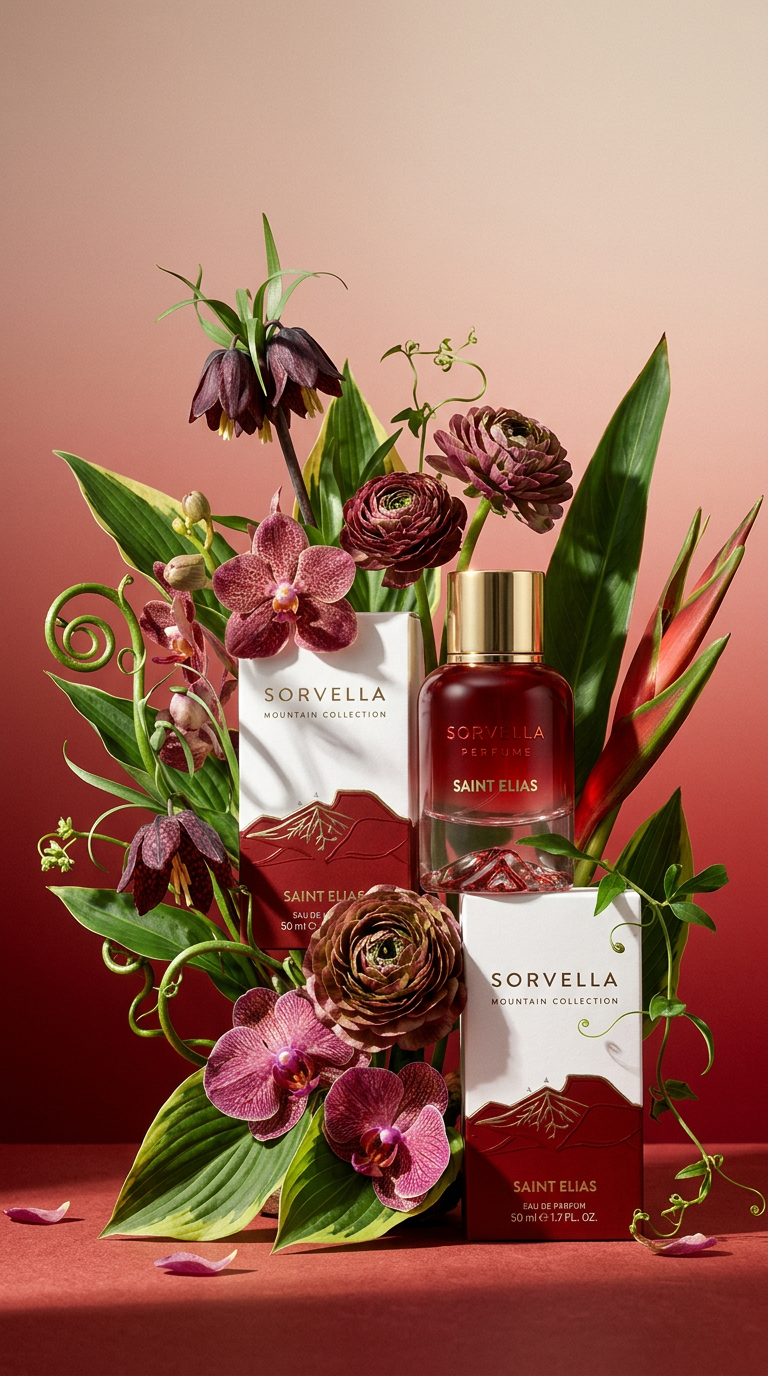 AI product shot of Saint Elias - Perfumy Unisex Sorvella Mountain EDP
