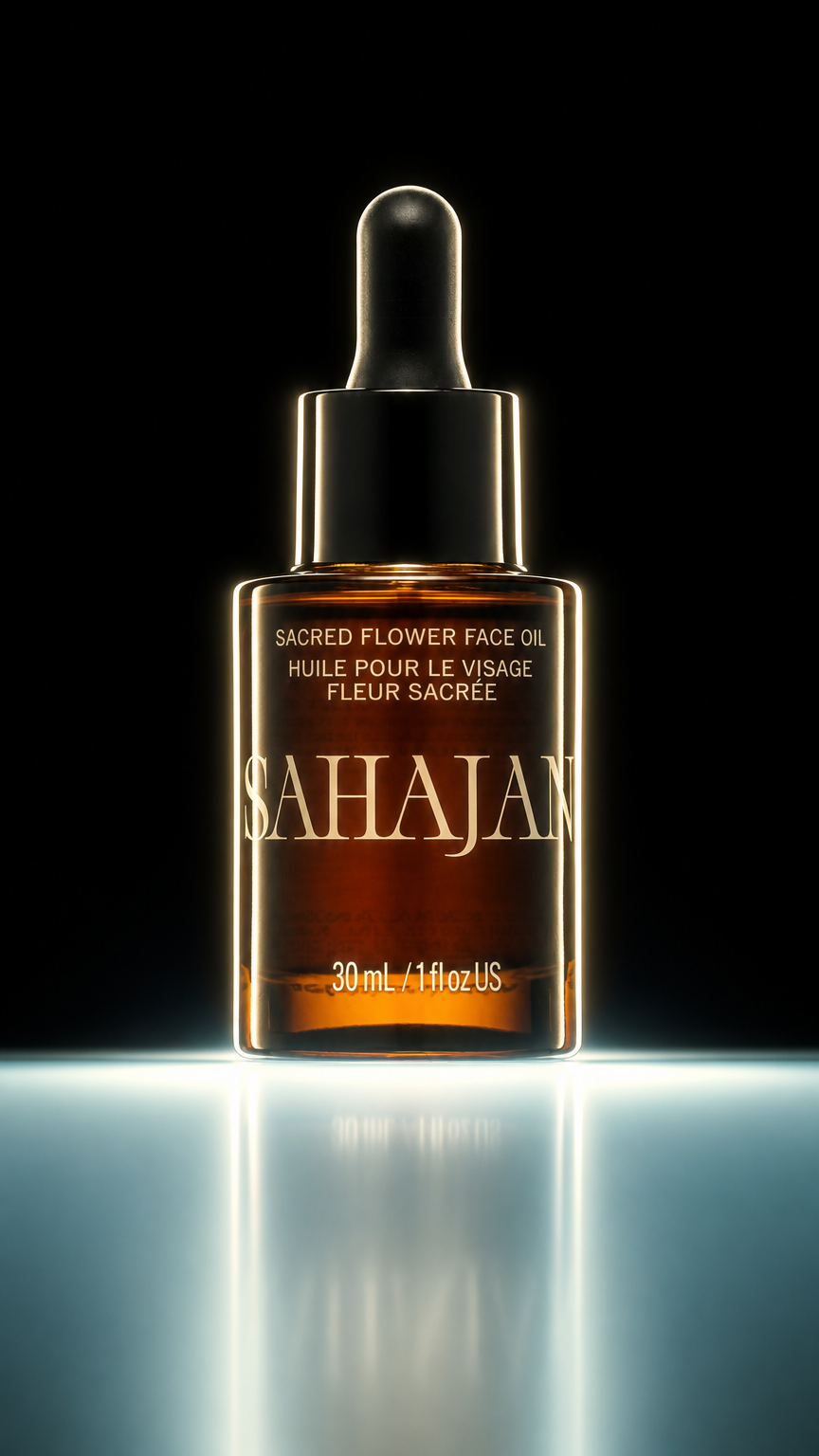 AI product shot of Sacred Flower Face Oil™