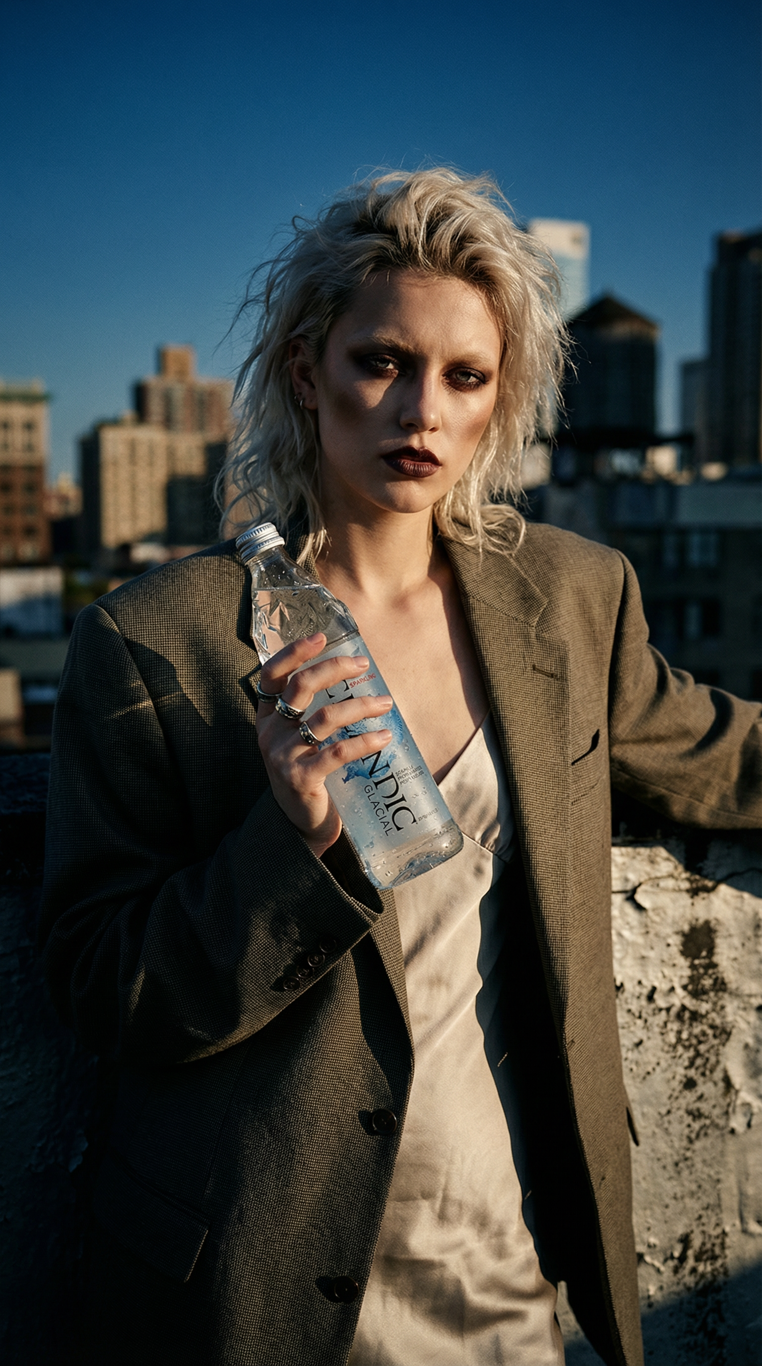 AI product shot of Icelandic Glacial in Glass