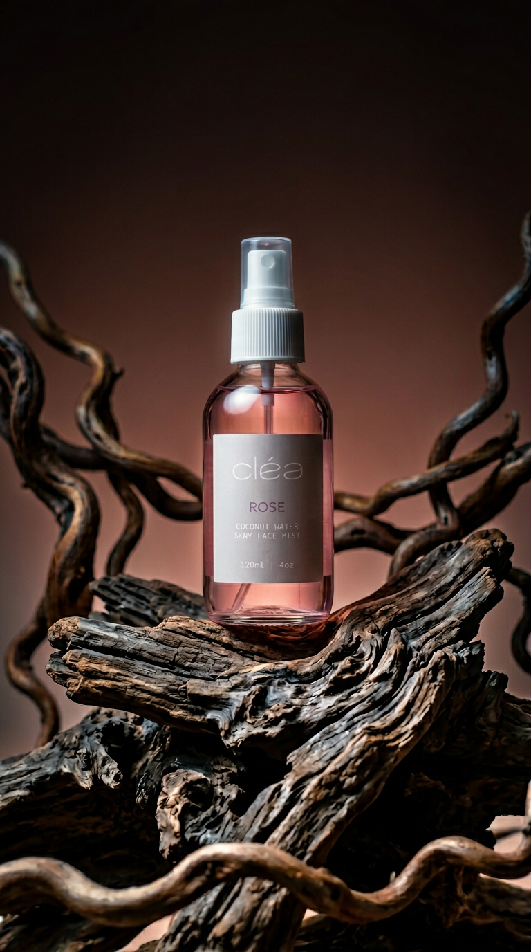 AI product shot of Coconut Rose Face Mist
