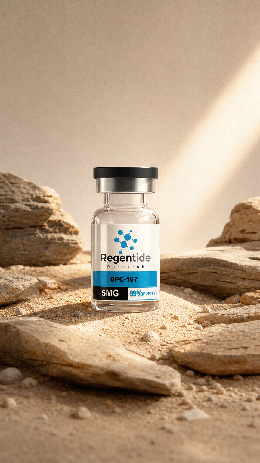 AI product shot of BPC-157 5mg