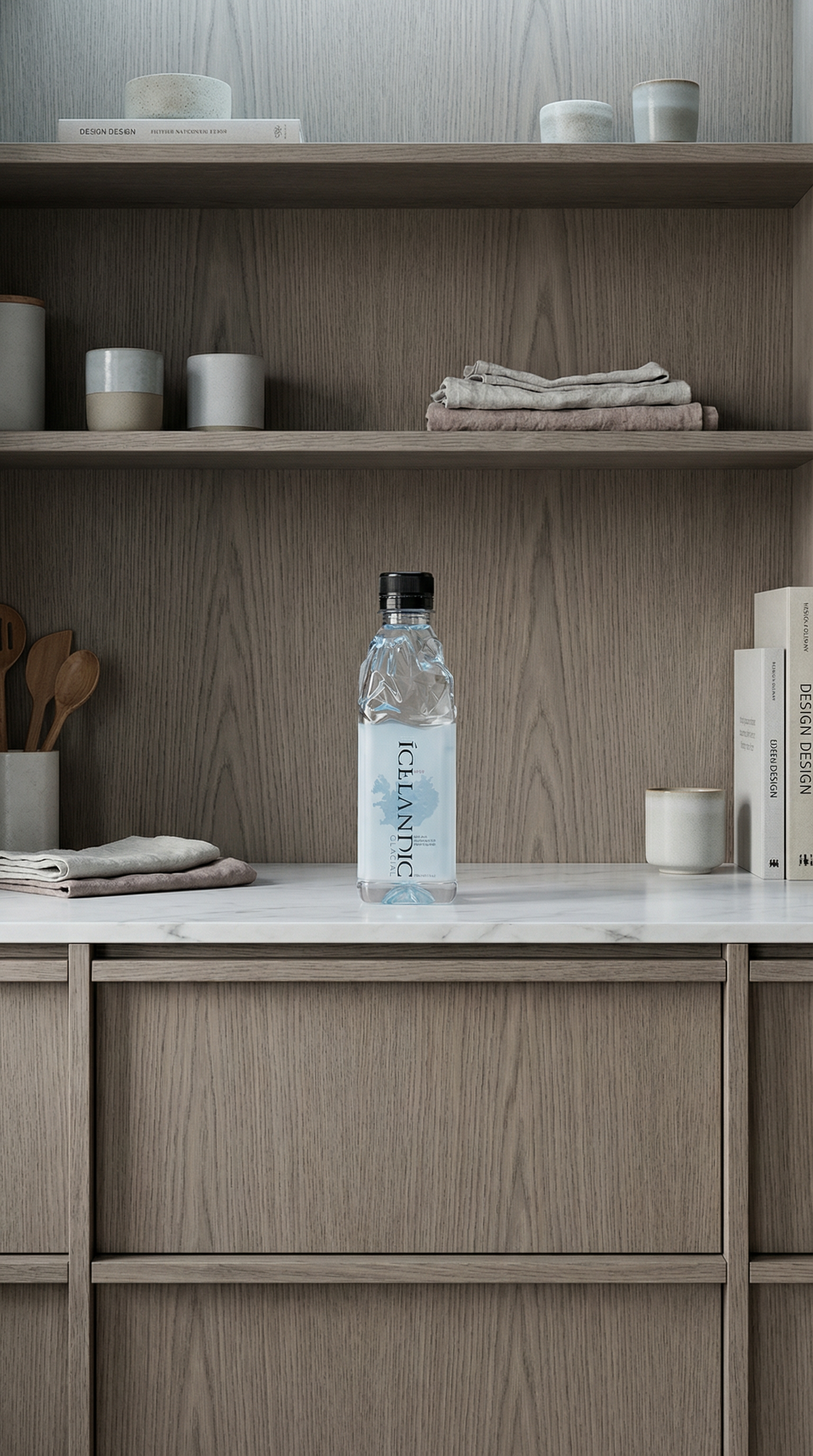 AI product shot of Icelandic Glacial Natural Spring Water