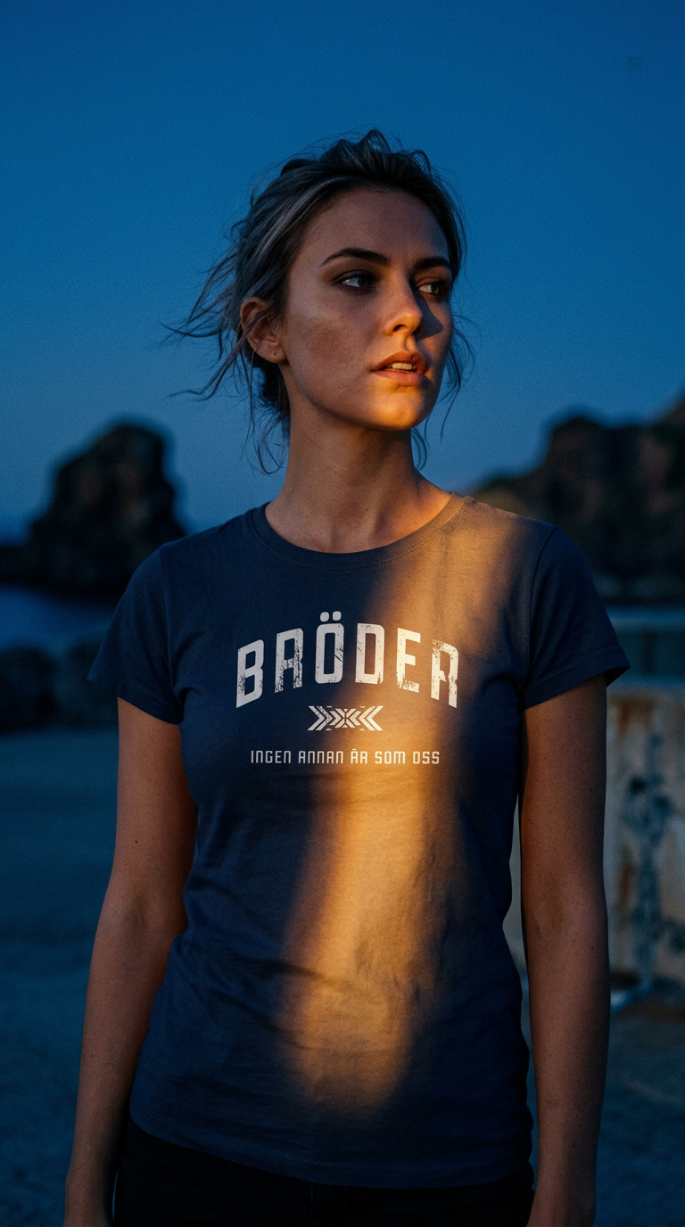 AI product shot of T-SHIRT – BRÖDER CLASSIC (DAM)
