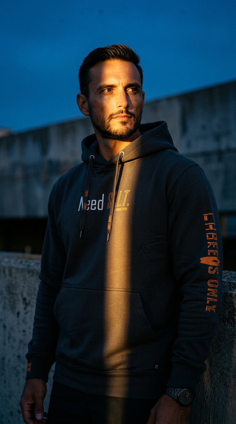AI product shot of Need SALT. Adult Hoodie