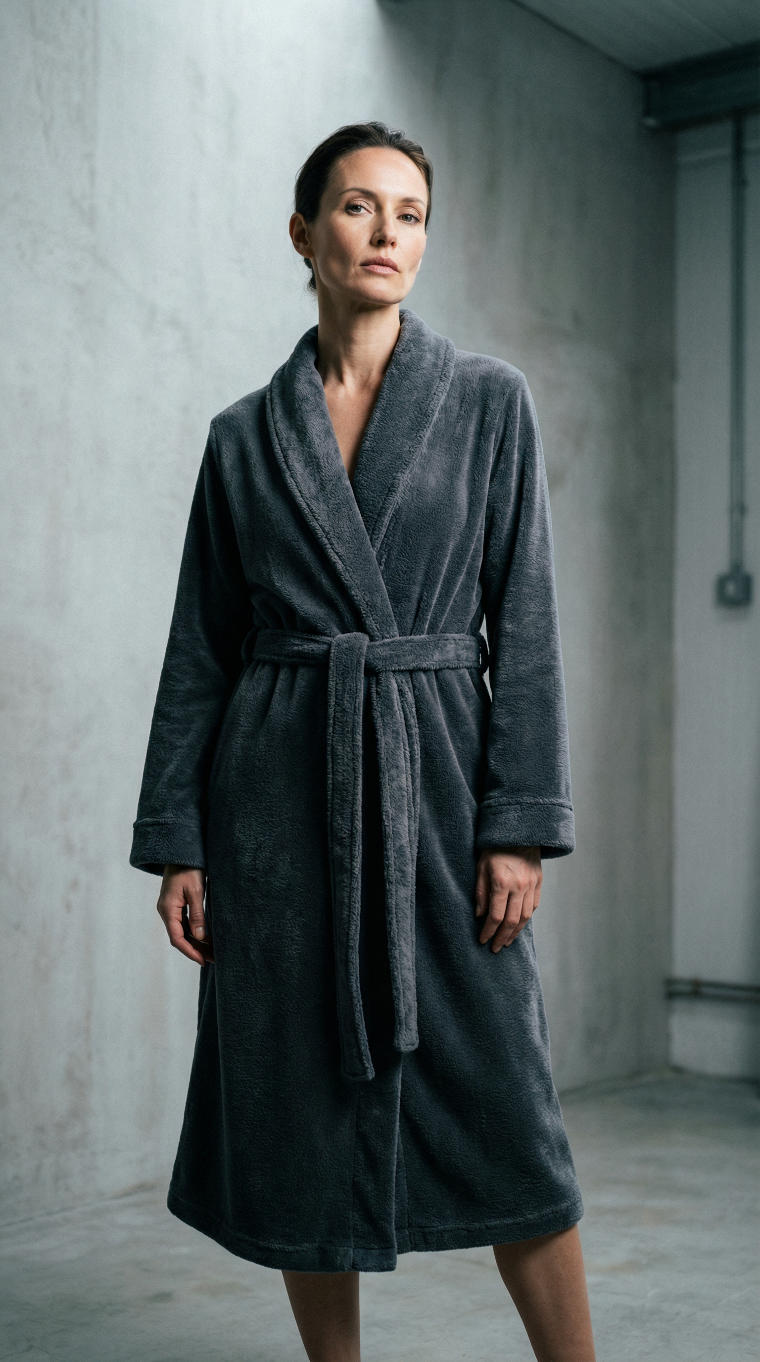 AI product shot of Chalatas OLYMPIA Dark grey