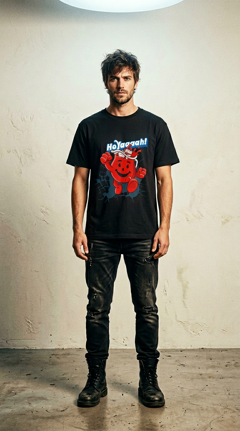 AI product shot of HoYaaah! Man Graphic Tee