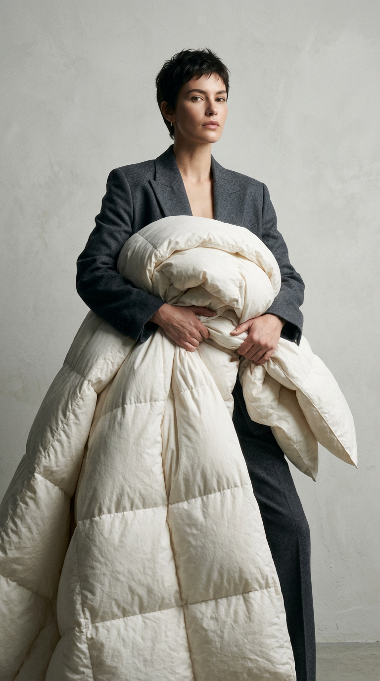 AI product shot of Premium Goose Down Duvet – 200x210CM – Responsible & Eco-Friendly