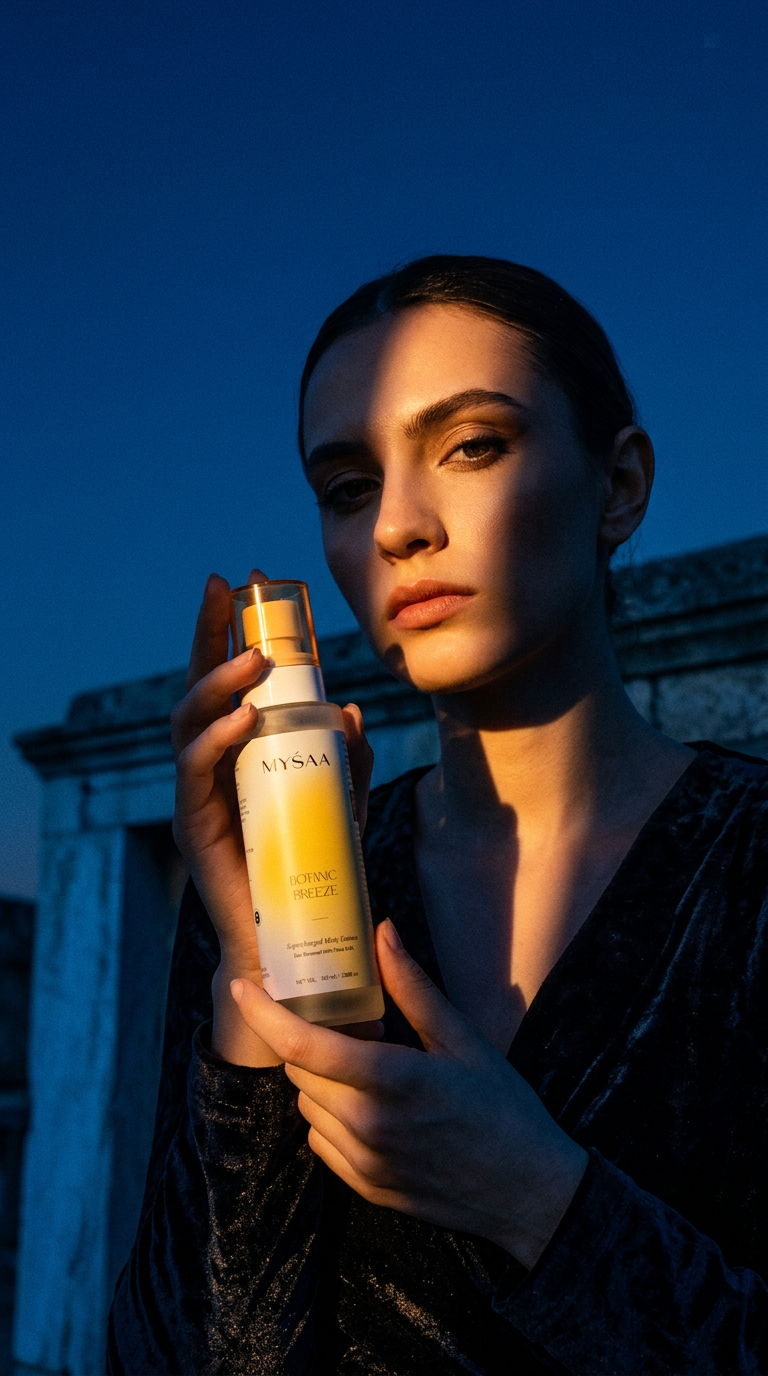 AI product shot of Botanic Breeze | Supercharged Misty Essence