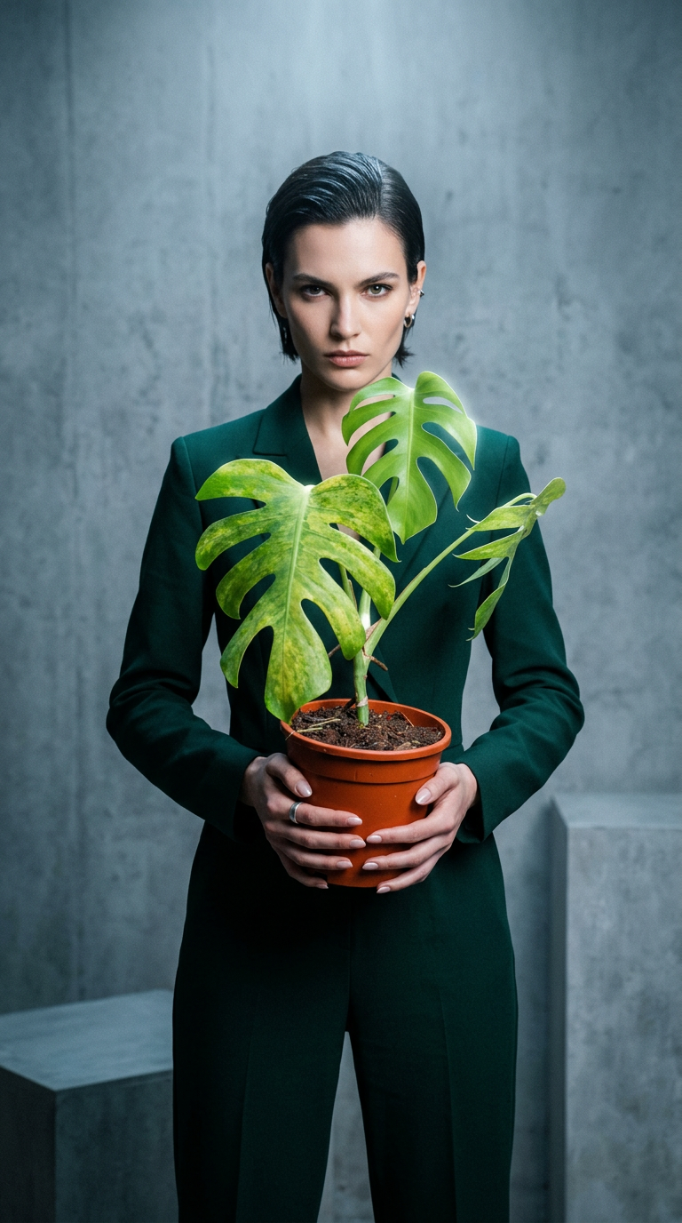 AI product shot of Monstera Sierriana