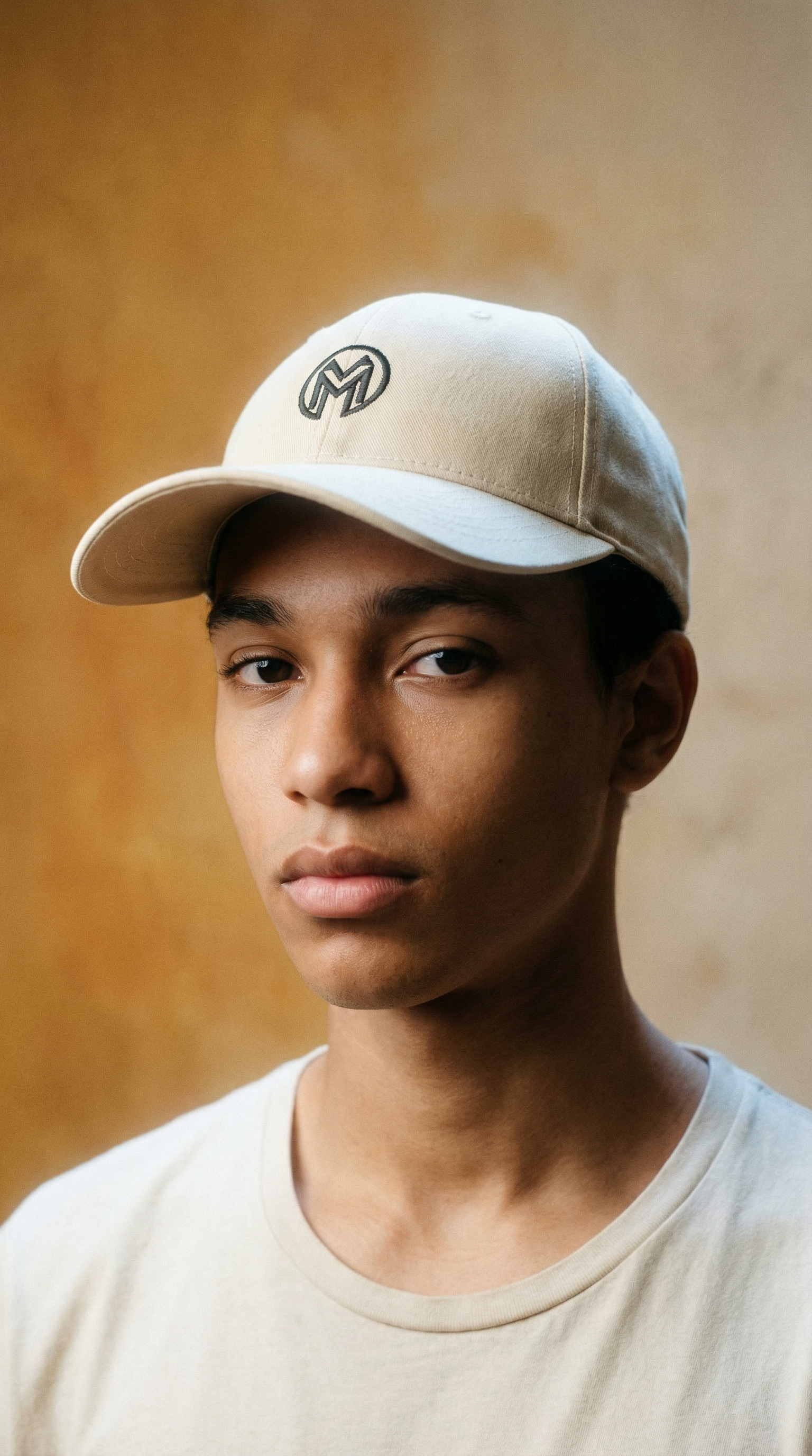 AI product shot of 5 panel cap - First Edition Premium Black