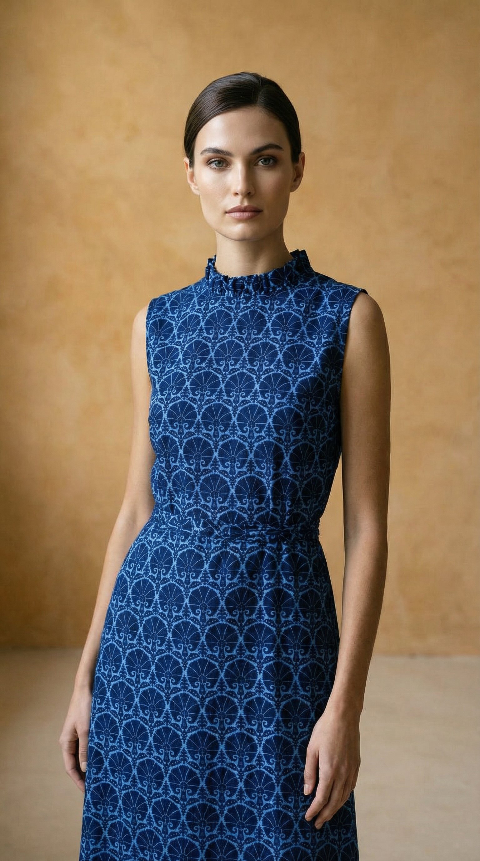 AI product shot of Silk Frilled Wrap Dress