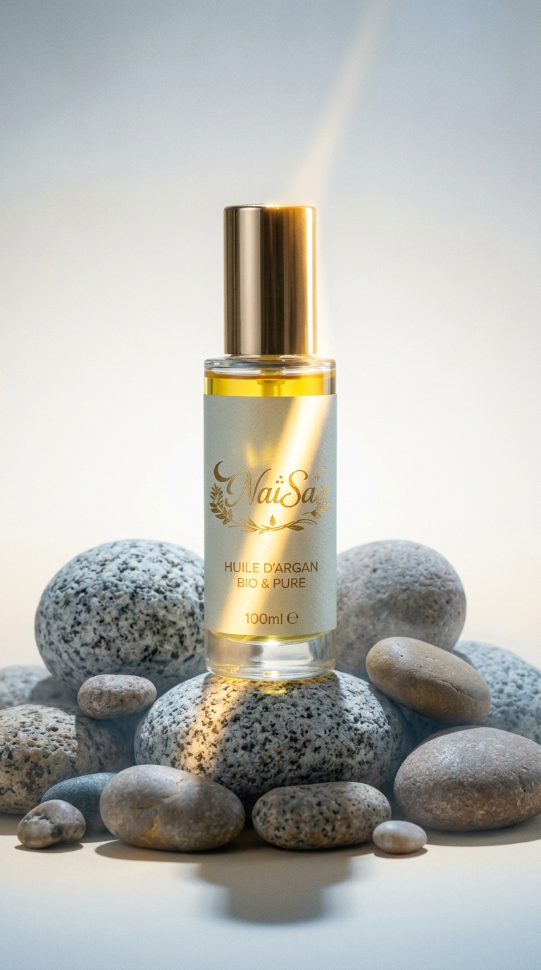AI product shot of Huile d’Argan