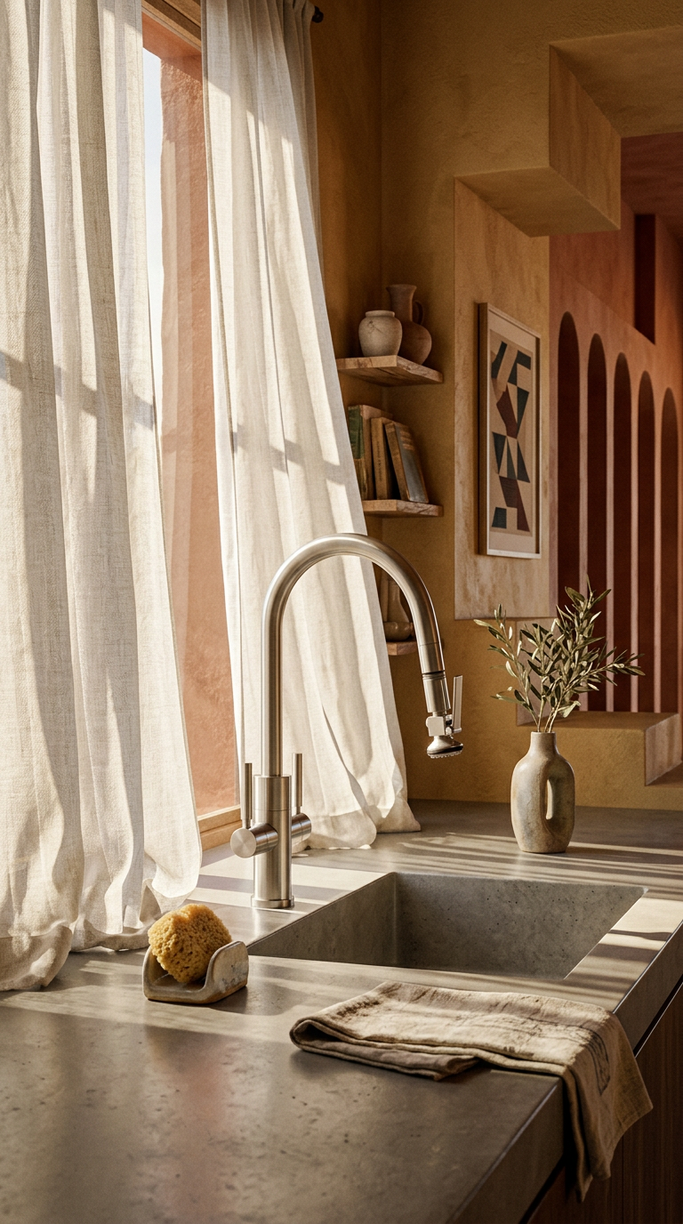 AI product shot of Pull Down Kitchen Faucets