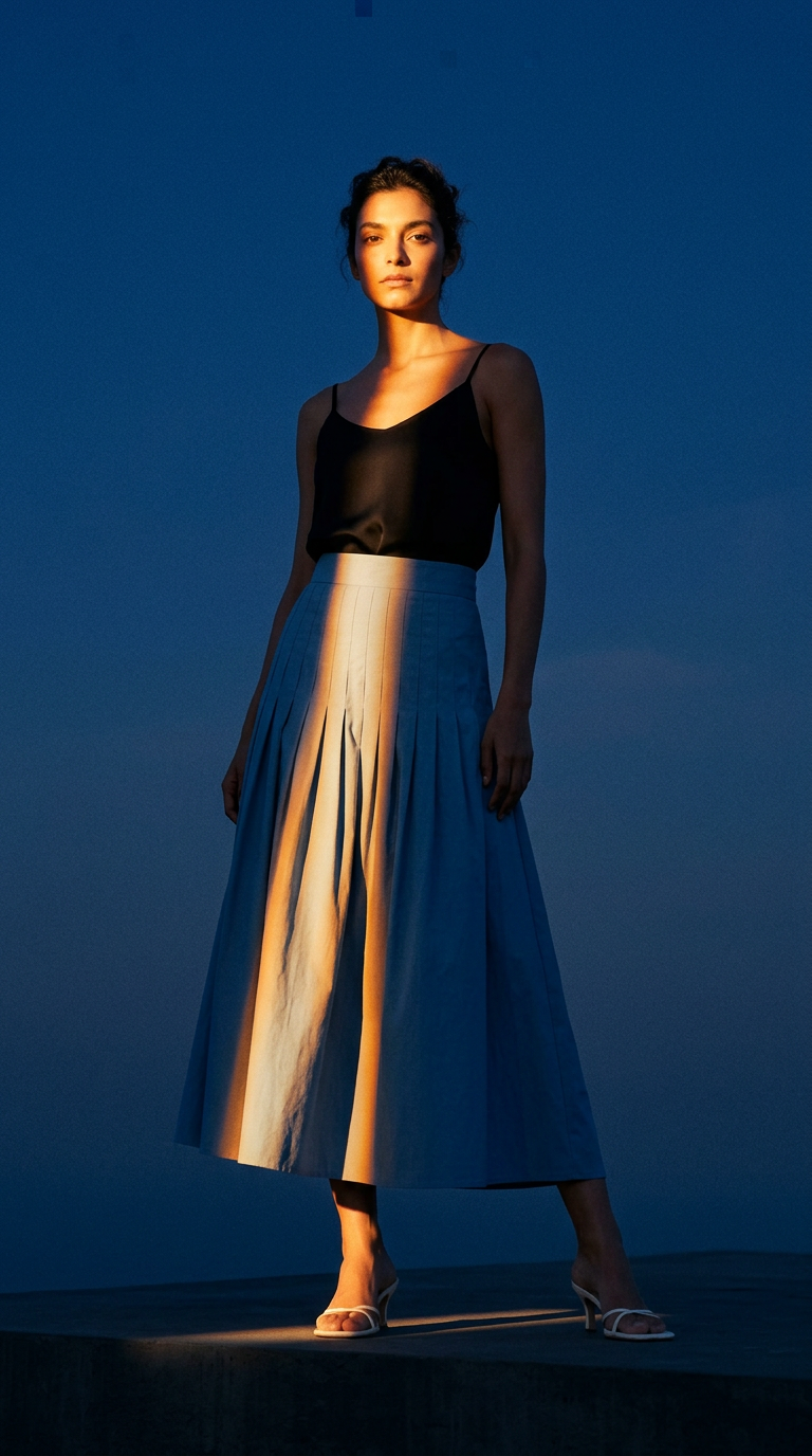 AI product shot of Ivory Skirt