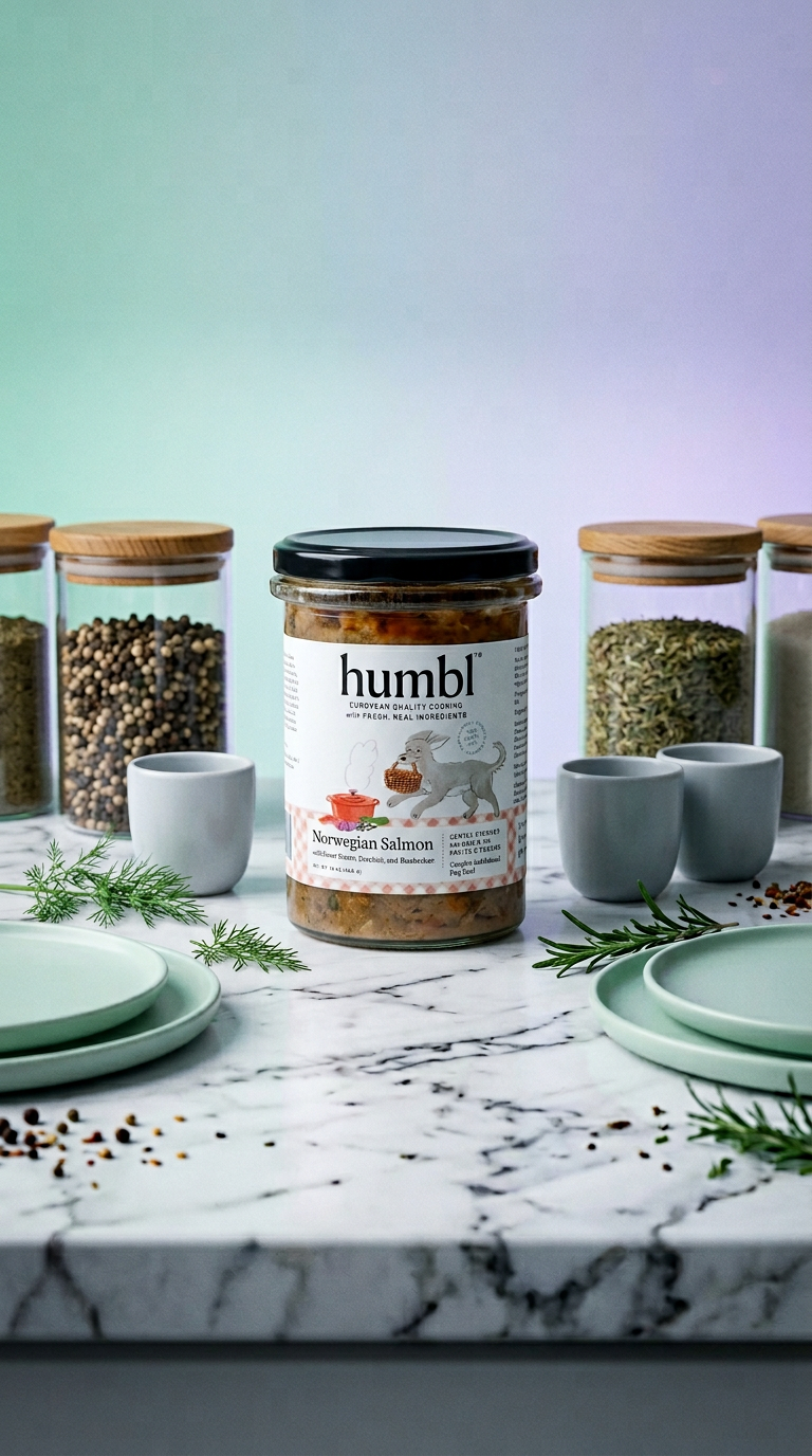 AI product shot of Norwegian Salmon | Pantry Jar