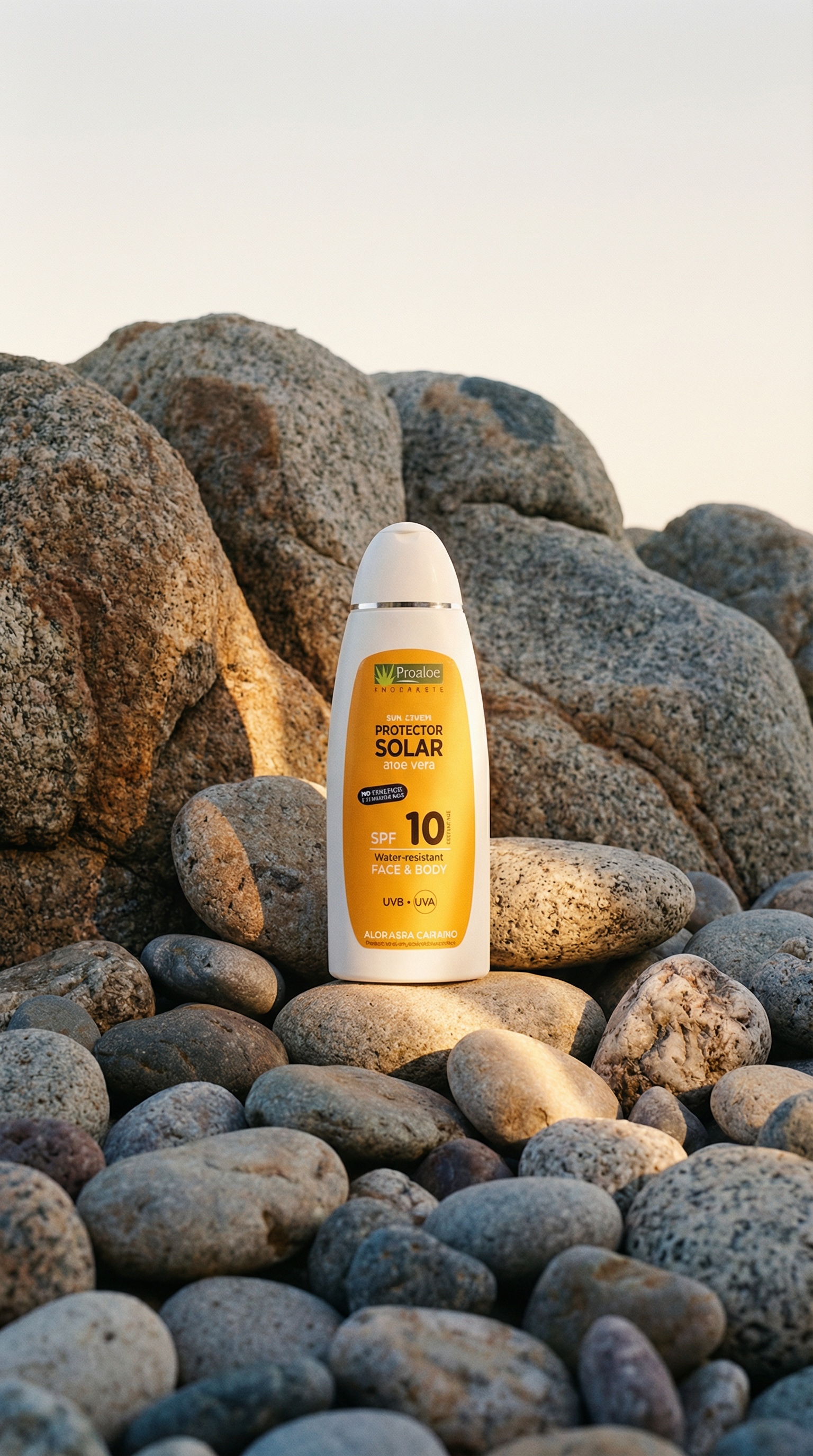 AI product shot of Protector Solar con Aloe Vera SPF 10 200ml