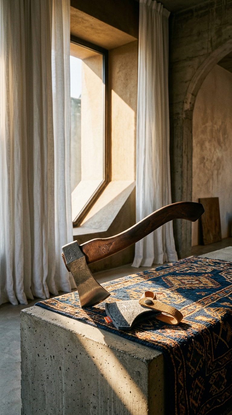 AI product shot of Viking axe