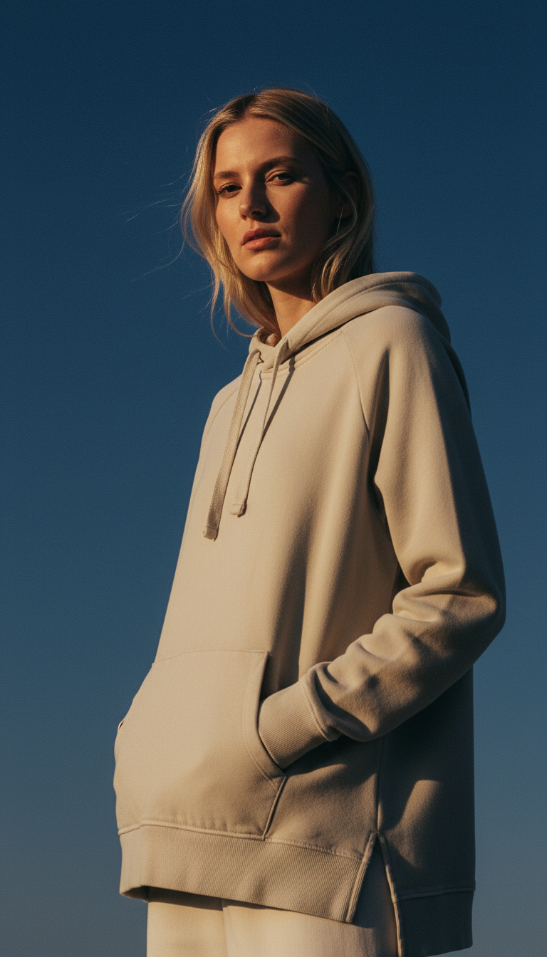 AI product shot of Oversized Raglan Hoodie