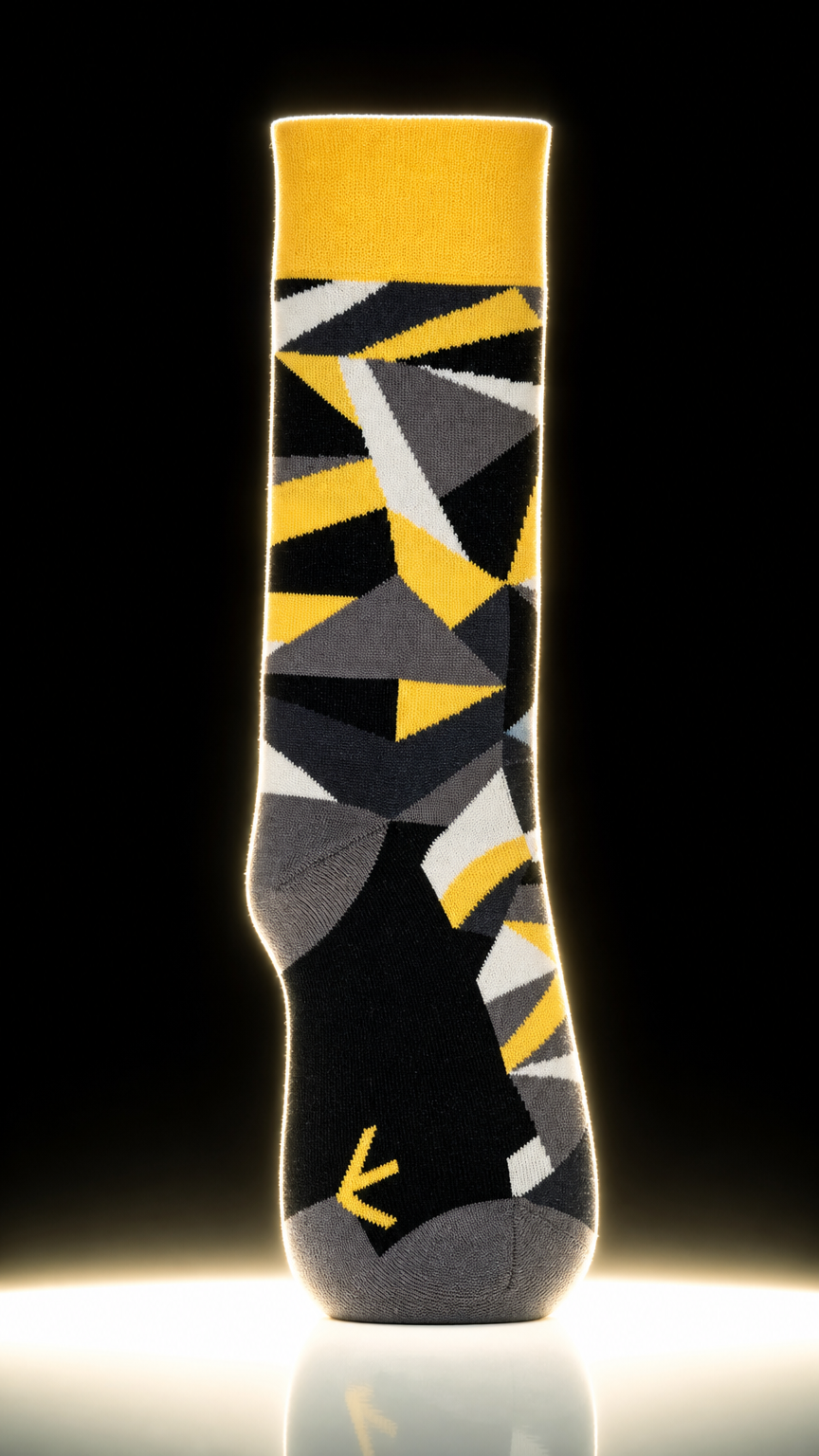 AI product shot of SINGLE SOCK: MAGIC LIGHTS