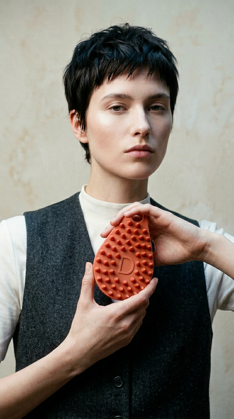 AI product shot of The scrub-dub® Scalp & Body Scrubber Duo Pack